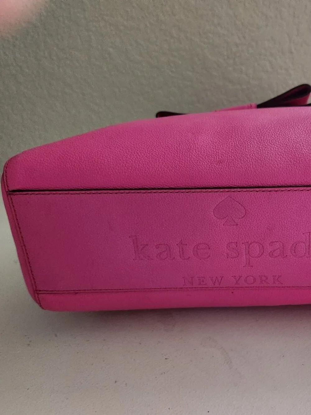 Euc Kate Spade Quinn Villabella Pink Leather Satchel Tote Bag Purse